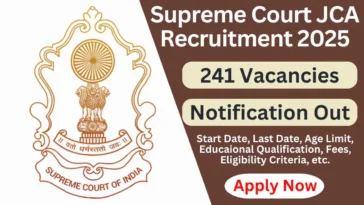 Supreme Court JCA Recruitment 2025